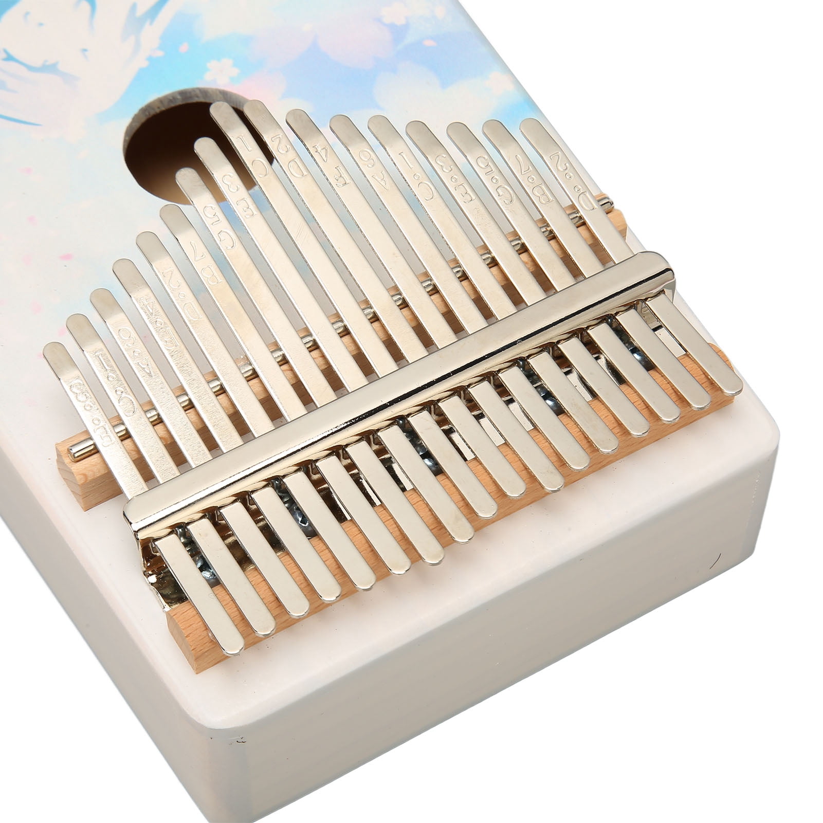 NFTIGB 17-Key Kalimba Thumb Piano with Tuning Hammer, Embossed Notes Alloy Steel Bars, Portable Finger Piano for Beginners & Kids (8.27 inches / 21 cm)