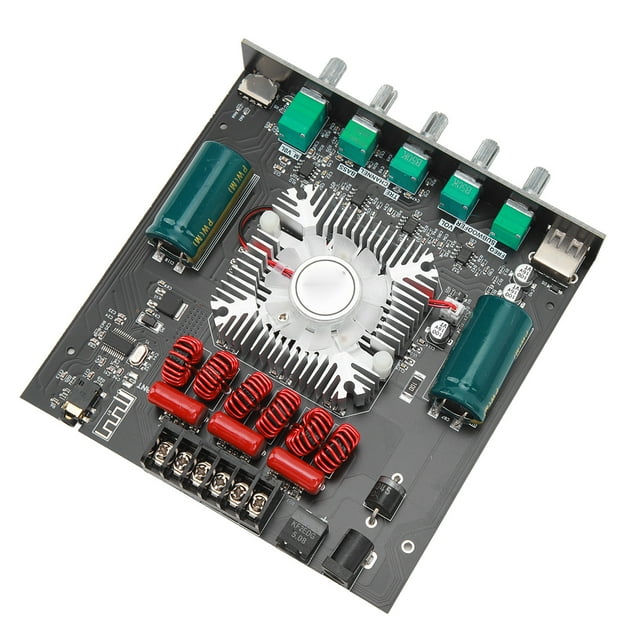 Módulo amplificador de potencia de canal, HT21 Amplificador de potencia Bluetooth Placa amplificadora de control de graves y agudos Módulo amplificador de altavoz Bluetooth Optimizado para la excelen