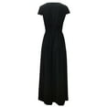 thumbnail image 4 of UPPADA Womens Crewneck Solid Color Dress Wedding Guest Dresses Belt Cocktail Party Workwear Slim Fit Pencil Dress Casual Midi Dresses Womens Dresses, 4 of 8
