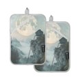 thumbnail image 7 of Yayeee Pot Holders Kitchen Heat Resistant with Pocket 7"x9.8" Cotton Oven Cooking Hot Pads, Moon and House, 7 of 7
