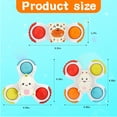 thumbnail image 6 of 3Pcs Suction Cup Spinner Toys for Baby 12-18 Months Infant Travel Spinning Top Toys Bath Toy Age 1 2 3 High Chair Toys for Toddlers Girls Boys Gifts, 6 of 8