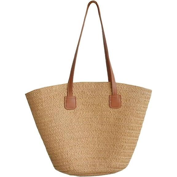 Kukuzhu Women's Hobo Bag Straw Woven Shoulder Bag Summer Beach Totes Handbag Top Handle Purse for Travel Vocation