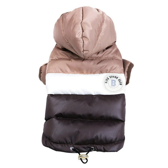 Winter Pet Clothes For Big Dogs Warm Small Pet Coat Jacket Waterproof Dog Hoodies Chihuahua French Bulldog Pug Clothing Brown XXL