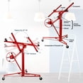 thumbnail image 5 of Drywall Lift 11FT Heavy Duty Drywall Panel Hoist Professional Jack Lifter Sturdy Rolling Lockable Caster Wheels Lifter Construction Tool, 150LB Capacity, Red, 5 of 8