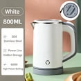 thumbnail image 3 of 0.8L Small Portable Travel Electric Kettle,Stainless Steel Double Layer Hidden Cord Storage Auto Shut Off Camping Boiler, 3 of 14