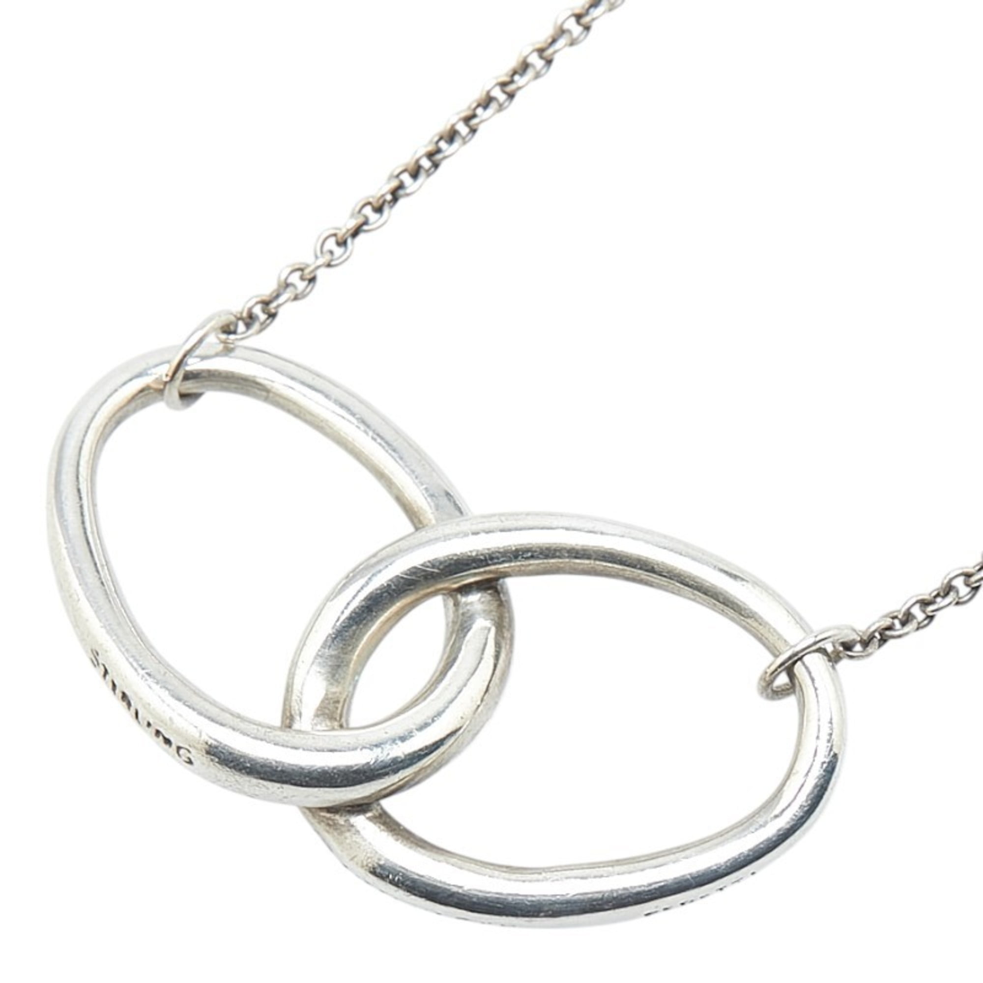 TIFFANY & CO. Pre-Owned Tiffany Peretti double loop necklace in sterling silver for women.... (Good)