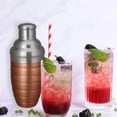 thumbnail image 3 of Avon Copper Finished Ribbed Stainless Steel Martini Cocktail Shaker 17oz, 3 of 4