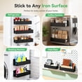 thumbnail image 3 of TINANA Magnetic Spice Rack Organizer 4 Pack for Refrigerator, Moveable Fridge Shelves for Oven, Microwave & Kitchen Storage, Black, 3 of 8