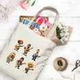 thumbnail image 2 of COMIO 1 Piece Canvas Aesthetic Women's Tote Bag Reusable Grocery Bags Singer Pixar Print 14.2x15.7in, 2 of 5