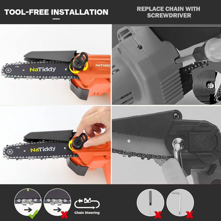 NaTiddy Mini Chainsaw Battery Replacement, 21V 2000mAh