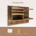 thumbnail image 3 of Soporte de pared para llaves de madera maciza Eryvik con 8 ganchos, color marrón quemado, 3 of 7