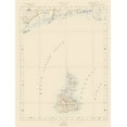 thumbnail image 2 of USGS 12x14 Gold Ornate Wood Framed with Double Matting Museum Art Print Titled - Rhode Island 10 of 10 Sheet - USGS 1891, 2 of 4