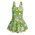 thumbnail image 6 of DISNIMO Floral Printed Girls One Piece Swimsuits U Neck Bathing Suits Skirted Sleeveless Swim Dress Soft Stretch Swimsuit for Kids Girls, 6 of 8
