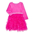 thumbnail image 5 of Dreaming of Lucy Toddler Girls Velvet Glitter Tutu Dress with Long Sleeves, Sizes 12M-5T, 5 of 7