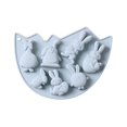 thumbnail image 1 of Moldes de silicona con forma de conejo y tema de Pascua, 2 colores a elegir, azul, 1 of 5