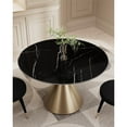 thumbnail image 3 of Morden Fort  Modern Luxury 5- Piece Round Dining Table and Chair Set Black, 3 of 5