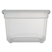 Ezy Storage Solutions 28 Qt Clear Plastic Underbed Storage Box with Latching Lids - Pack of 8