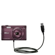 Classic Straight USB Cable suitable for the Nikon Coolpix S5300 with Power Hot Sync and Charge Capabilities