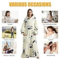 thumbnail image 3 of POINTERTECK Wearable Blanket Hoodie for Adults Sherpa Patterns Oversized Sweatshirt Blanket with Pockets, 3 of 9
