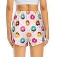 thumbnail image 2 of Lsque Colorful Donuts Printed Women's Running Shorts with Liner Pockets,Elastic Quick Dry Workout Athletic Gym Yoga Shorts,Womens High Waist Shorts-X-Large, 2 of 9