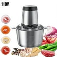 thumbnail image 2 of 300W Electric Food Vege Chopper, 2L Stainless Steel Kitchen Meat Grinder and Mixer, Multi-Functional Processor for Families, Chefs, Home Cooks, 2 of 10