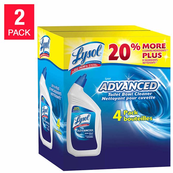 Lysol Advanced Toilet Bowl Cleaner, 4 x 946 ml, 2-pack
