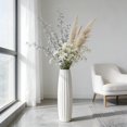 thumbnail image 2 of 28" White Ceramic Tall Vase, Sleek Floor Large Vase for Pampas Grass and Modern Home Décor, 2 of 9