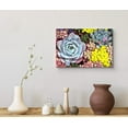 thumbnail image 3 of wall26 Canvas Wall Art A Bouquet of Lola Echeveria Succulent with Yellow Flowers Botanical Plants Photography Modern Art Farmhouse/Country Colorful for Living Room, Bedroom, Office - 32x48 inches, 3 of 4