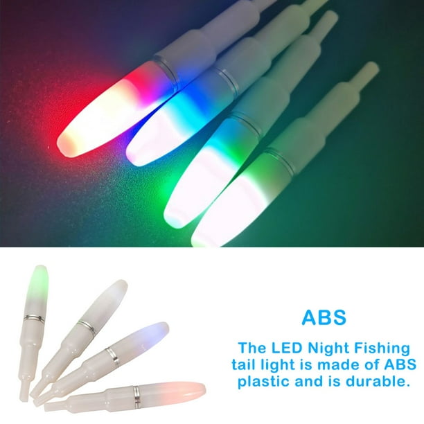 Youkk Battery Operated Luminous Stick Reusable Led Night Light Fishing Rod Tip Practical Lamp Fishing Tackle Accessories For River Sea White White