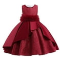 thumbnail image 3 of Puff Satin Princess Gown – Big Kids Celebration Dress Ages 4-10, Formal Party & Recital Wear, Luxe Coordination with Pink Dress for Girls Looks, 3 of 5