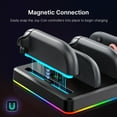 thumbnail image 3 of Station de Charge pour Manettes de Jeu Compatible avec Nintendo Switch 2, Station de Charge pour Joy-Pads avec Lumières RVB, Indicateurs DEL, Béquille Intégrée, 3 of 8