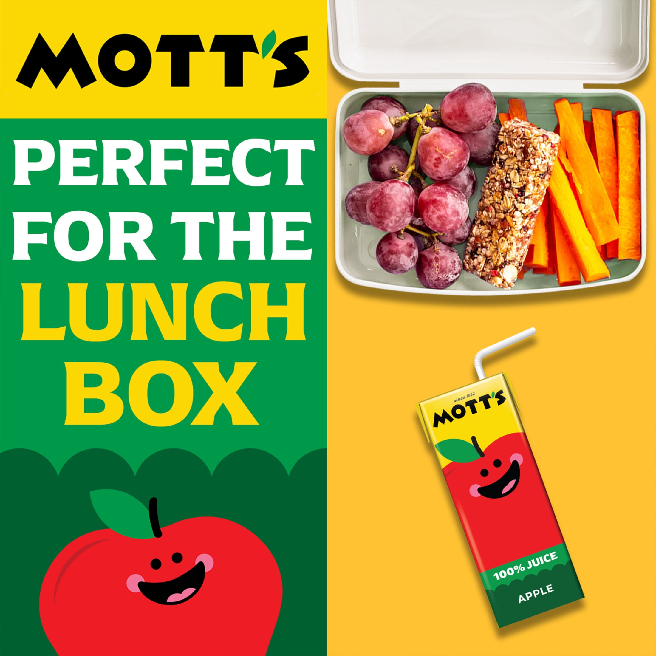 Mott's 100% Apple Juice Variety Pack, 6.75 fl oz, 32 Count Boxes