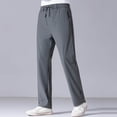 thumbnail image 6 of Stretch Golf Pants for Men Quick Dry Inseam Cool Touch Straight Fit Suit Dress Pants Joggers Zip Pockets Big and Tall Size L-5XL Gray, 6 of 7