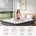 thumbnail image 6 of TEENO King Mattress, 10 Inch Gel Memory Foam Mattress, Pocket Coils Springs Hybrid Mattress, Medium Firm Mattress, King Bed Mattress in a Box, CertiPUR-US Certified, 6 of 9