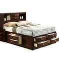 thumbnail image 3 of Walnut Queen Bed With 6 Storage Drawers And Bookcase Design No Box Spring Required, 3 of 3
