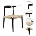 thumbnail image 2 of Mundo In Silla Elegante Nórdico Kefren Comedor Oficina Madera Ergonomica Mundo In  SILL0903558NOGAL, 2 of 4