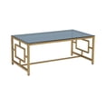 thumbnail image 1 of Nola Home Modern Gold Cocktail Table with Smokey Glass Top, Gold, 1 of 3