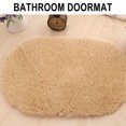 thumbnail image 5 of Oval Microfiber Floor Mat Non-Slip Absorbent Bathroom Rug Living Room Entry Door Bedroom Carpet 40x60cm, 5 of 8