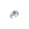 thumbnail image 3 of RYLOS Mens Rings 14K White Gold Ring 6X4MM Oval Shape Gemstone & Diamond Ring Tiger Eye November Birthstone Rings For Man Gold Rings Size 9, 3 of 7