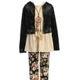 thumbnail image 2 of Little Girls Long Sleeve Outerwear Top Blouse Pant Girls Clothing Set Outfit Black 6 (J20KS99), 2 of 5