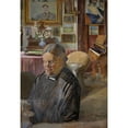 thumbnail image 2 of Jacek Malczewski 14x18 Black Ornate Wood Framed Double Matted Museum Art Print Titled - Helena, Artist's Sister, Indoors (1926), 2 of 5