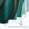 thumbnail image 6 of Teal Marble Gold Wave Pattern Shower Curtain 36"x72" ,Bathroom Decorative Shower Curtains Set with 12 Hooks,Modern Waterproof Washable Shower Curtain, 6 of 6