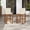 Teak+ Beige, variant on Teak+ Beige Teak and Beige Acacia Wood Bar Stool Set of 2, 40 in Height for Outdoor Dining