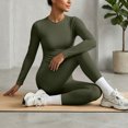 thumbnail image 5 of Workout Sets for Women Quick-Dry Long Sleeve Yoga Set 2 Piece Activewear for Gym, Workout and Running 01 L, 5 of 5
