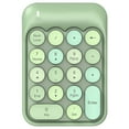 thumbnail image 1 of Decodeary Clavier Numérique Sans Fil 18 Touches Mini Portable Touche Ronde 2.4GHz Pavé Numérique Fournitures pour Tablette Ordinateur Portable PC Ordinateur Coloré Vert, 1 of 6