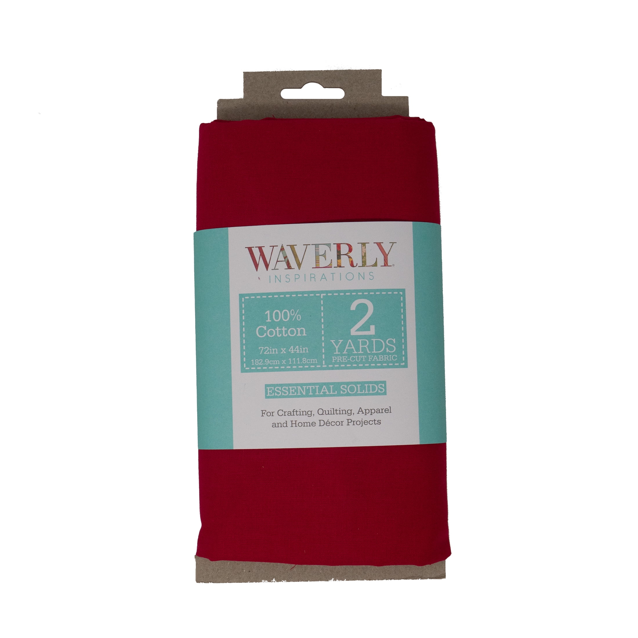 (2 pack) Waverly Inspirations 2 Yard Cut 100% Cotton Solids Fabric Crimson 44" Wide for Quilting & Sewing
