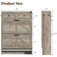 thumbnail image 2 of Shoe Cabinet with 2 Flip Drawers & 2 Storage Drawers, Farmhouse Narrow Shoe Organizer Cabinet, Slim Shoe Rack Cabinet, Shoe Storage Cabinet for Entryway, Hallway, Front Door, 2 of 9