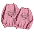 thumbnail image 3 of Couple Sweatshirts Womens Sweatshirt Husband and Wife Lightweight Pullover Tops Crew Neck Sweatshirt for Mens Unisex Long Sleeve Heart Print Holiday Sweatshirts for Women, 3 of 4