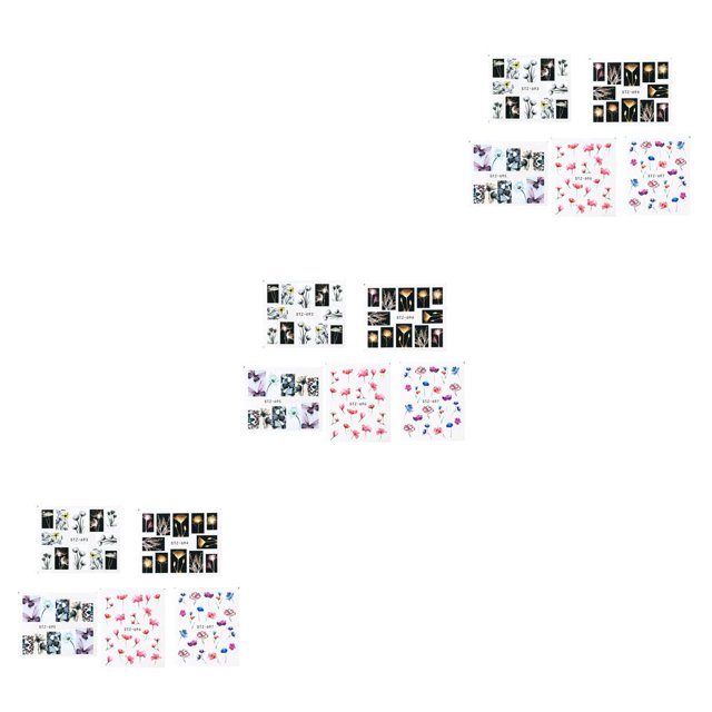 Qarigey VENTA CALIENTE 5 unids Rose Flower Nail Stickers Calcomanías Nail Art Decors Glitter Home Salon Hand Tip Beauty Tool 3 3piezas Qarigey CBP051905