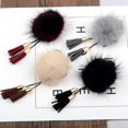 thumbnail image 3 of Fuzzy Brooch Pin Soft Fake Fur Piercing Lapel Brooch Pom Pom Ball Brooch, 3 of 10